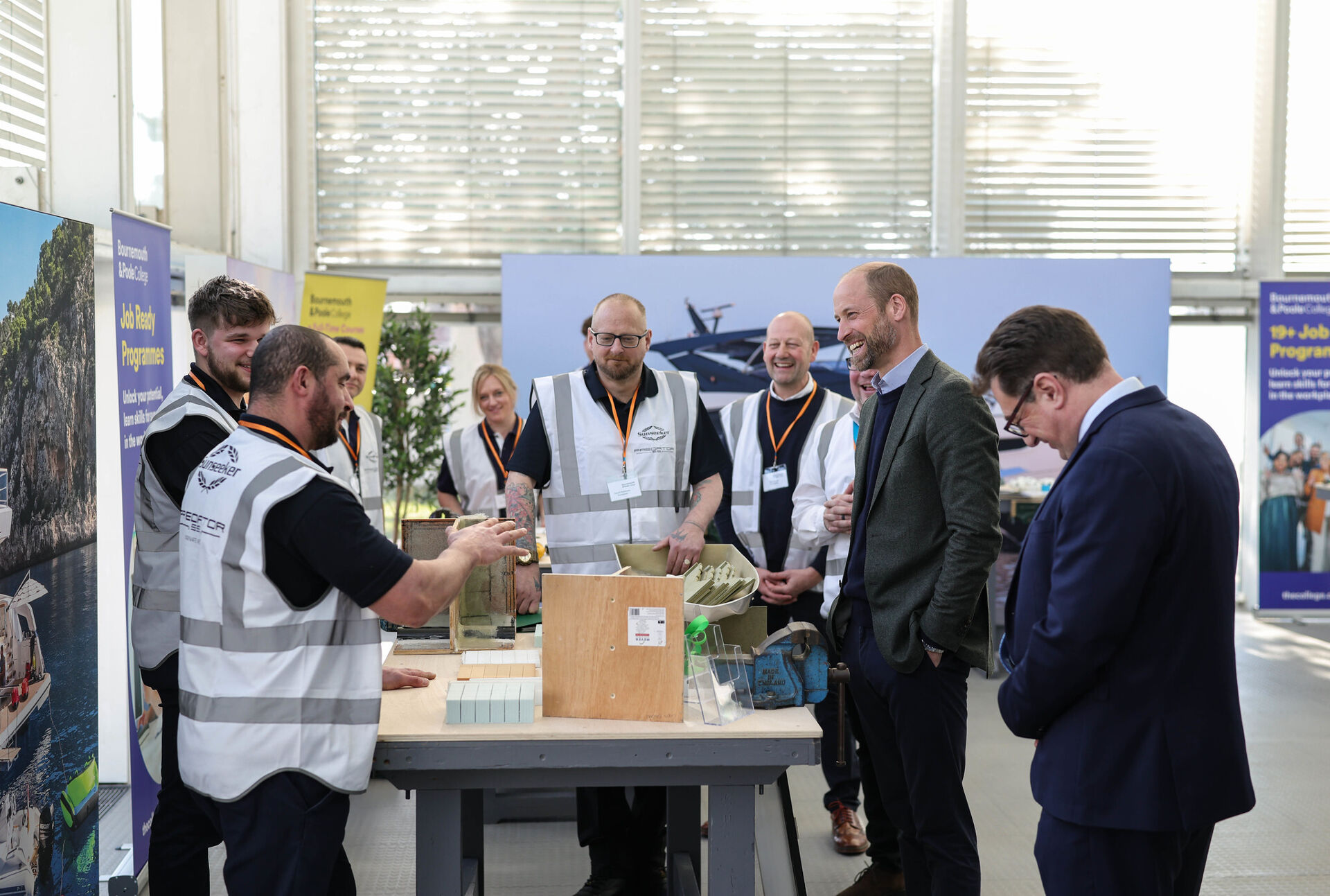 HRH Prince William Visits Sunseeker Skills Academy to Highlight Homewards Progress 